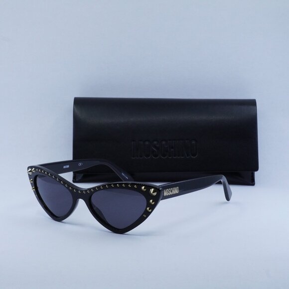Moschino MOS093/S 0807 IR Cat Eye Sunglasses - Black/Grey main image 7